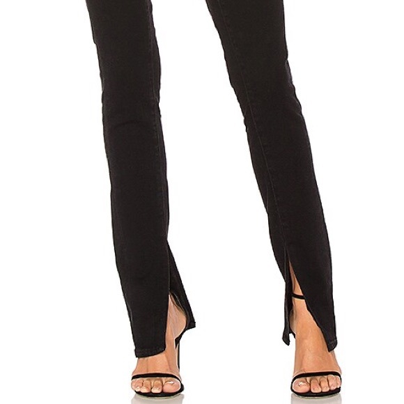 Paige Denim X Rosie HW Constance Split Ankle Skinny Jeans - Washed Black - Picture 2 of 13